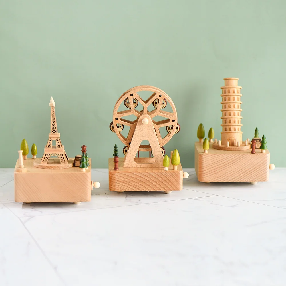 Factory Wholesale Wooden Personalize Custom Music Box Song for Girl Gift