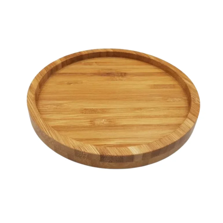 Bamboo Round Tray Manufacturer Natural High Quality Products Viet FOA Decor Customized Logo Blocks Piece Packaging Food Pcs