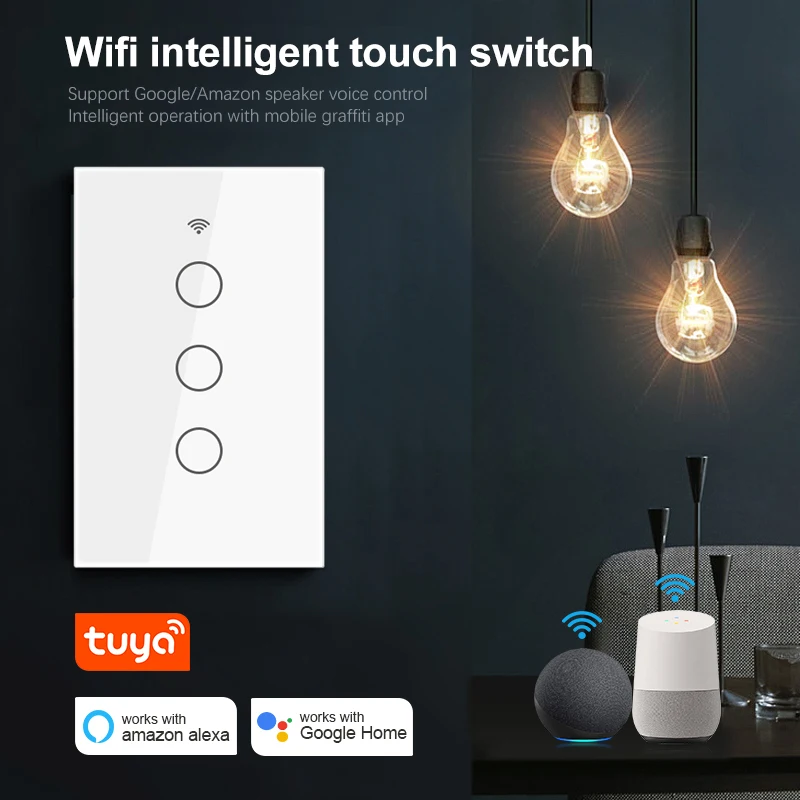Universal Wall Switch Socket switch lumiere intelligente tuya smart switch