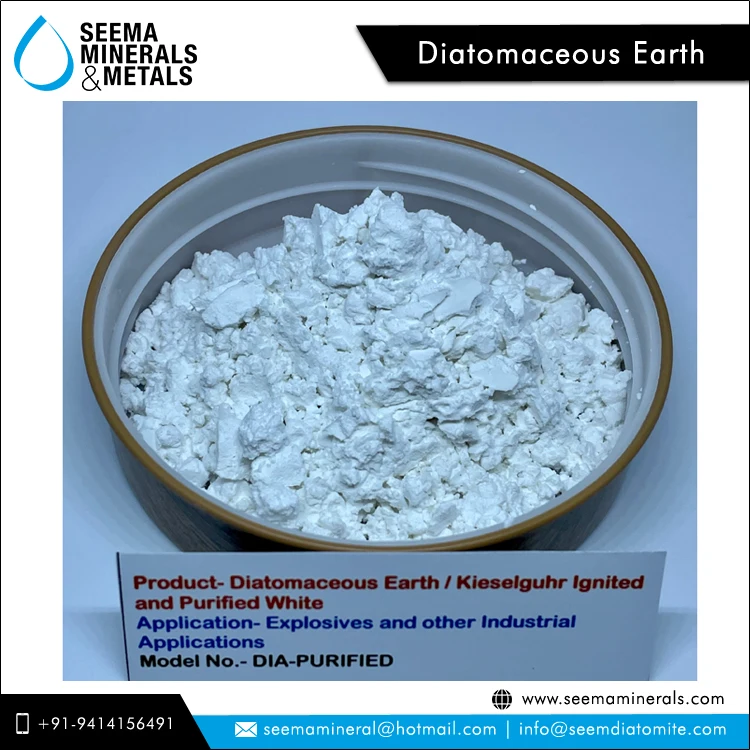 Лидер продаж, 100% натуральный белый цвет, порошок диатомит для воспламеняющегося очищенного белого по конкурентоспособной рыночной цене