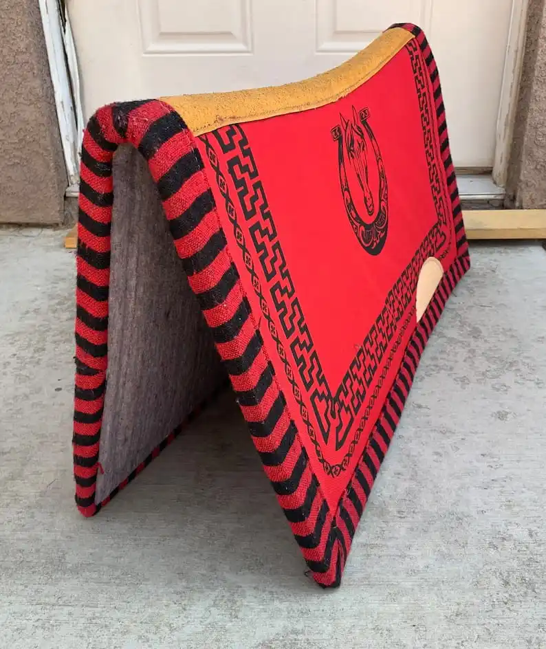 Western Saddle Blanket carona suadero charro para caballo Red Saadlepad English horse racing products from India