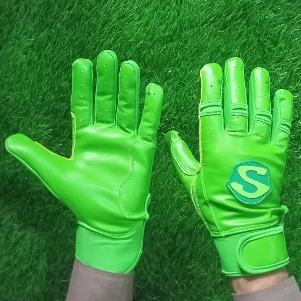 Custom Baseball Gloves Football American Leather Cricket Softball Professional Receiver For Bating Kip Batting Gloves