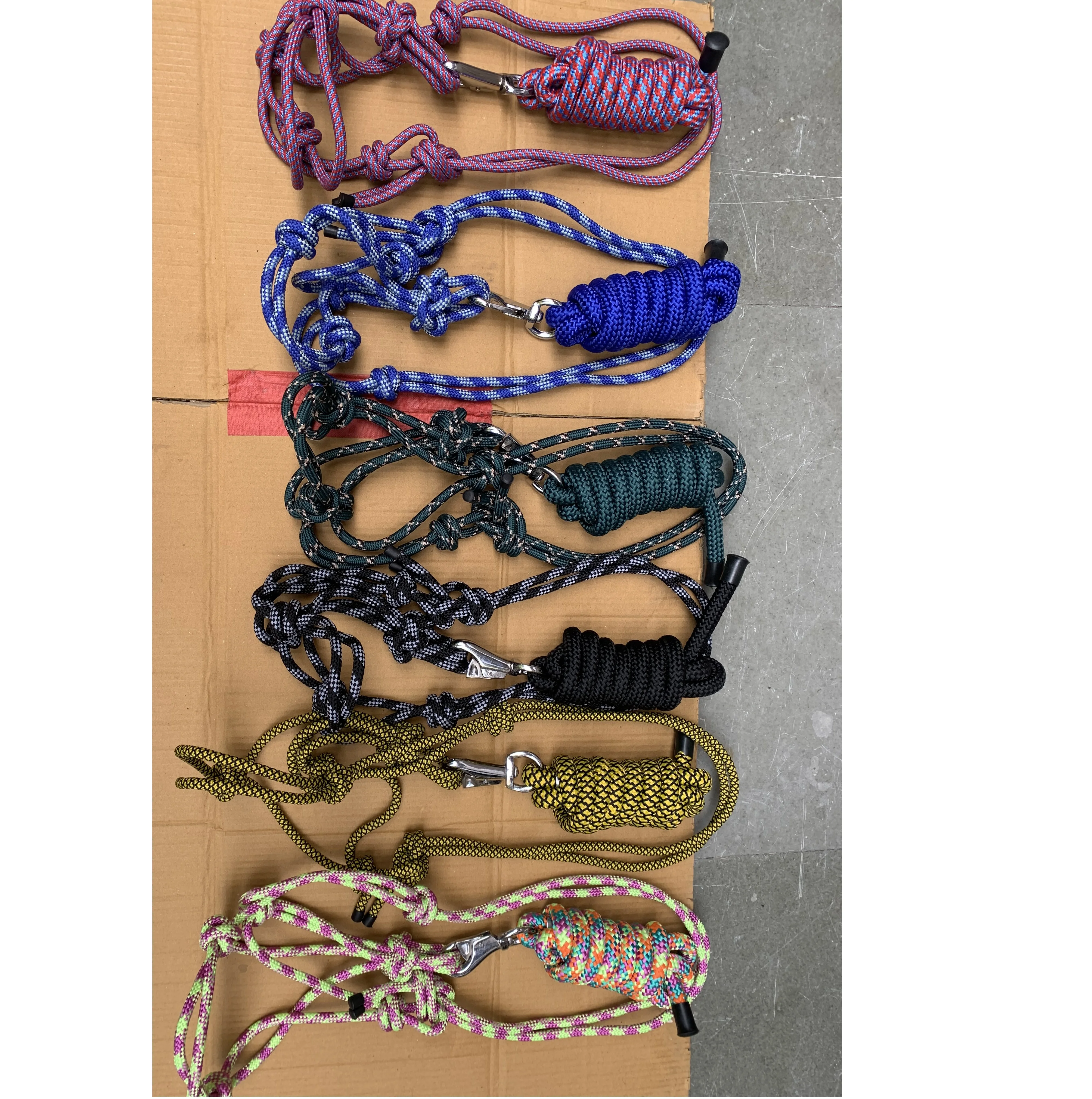 Best Quality PP Horse Riding/Training Lead Rope and Halter Set In Different Color Size Thickness With Strong Clip