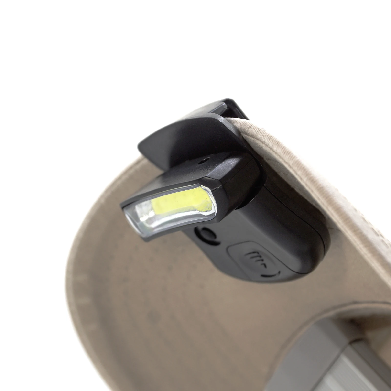 LED Outdoor Headlamp Portable Dry Battery Clip-On Cap Flashlight for Fishing, Camping, and Hand Work White 6000K HYUGA