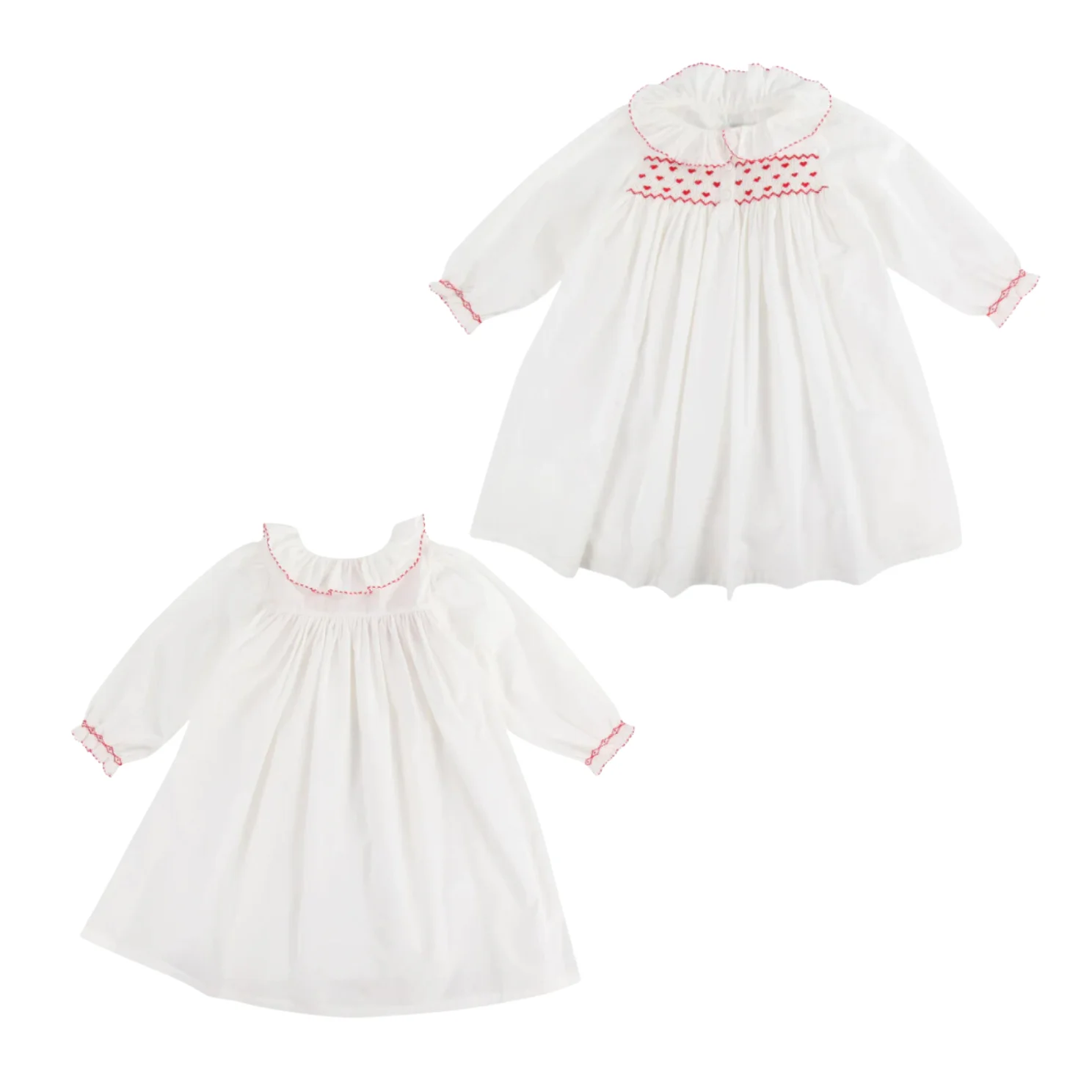 Valentine Wholesale Girl Smocked Dress For Girl 2M To 12Y Hight Quality Princess Soft Children Clothes Pajamas Customization