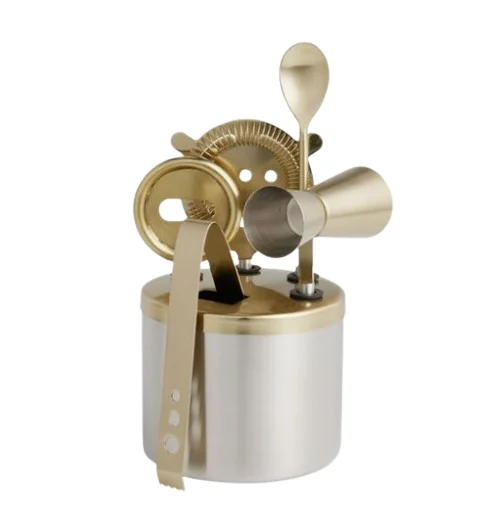 Stainless Steel Martini Mixer Cocktail Shaker Shiny Finished Vintage Cocktail Shaker Bar Tool Set Wine Shaker Mixing Tool