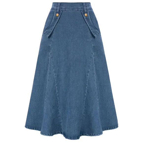 Женская джинсовая мини-юбка с вышивкой