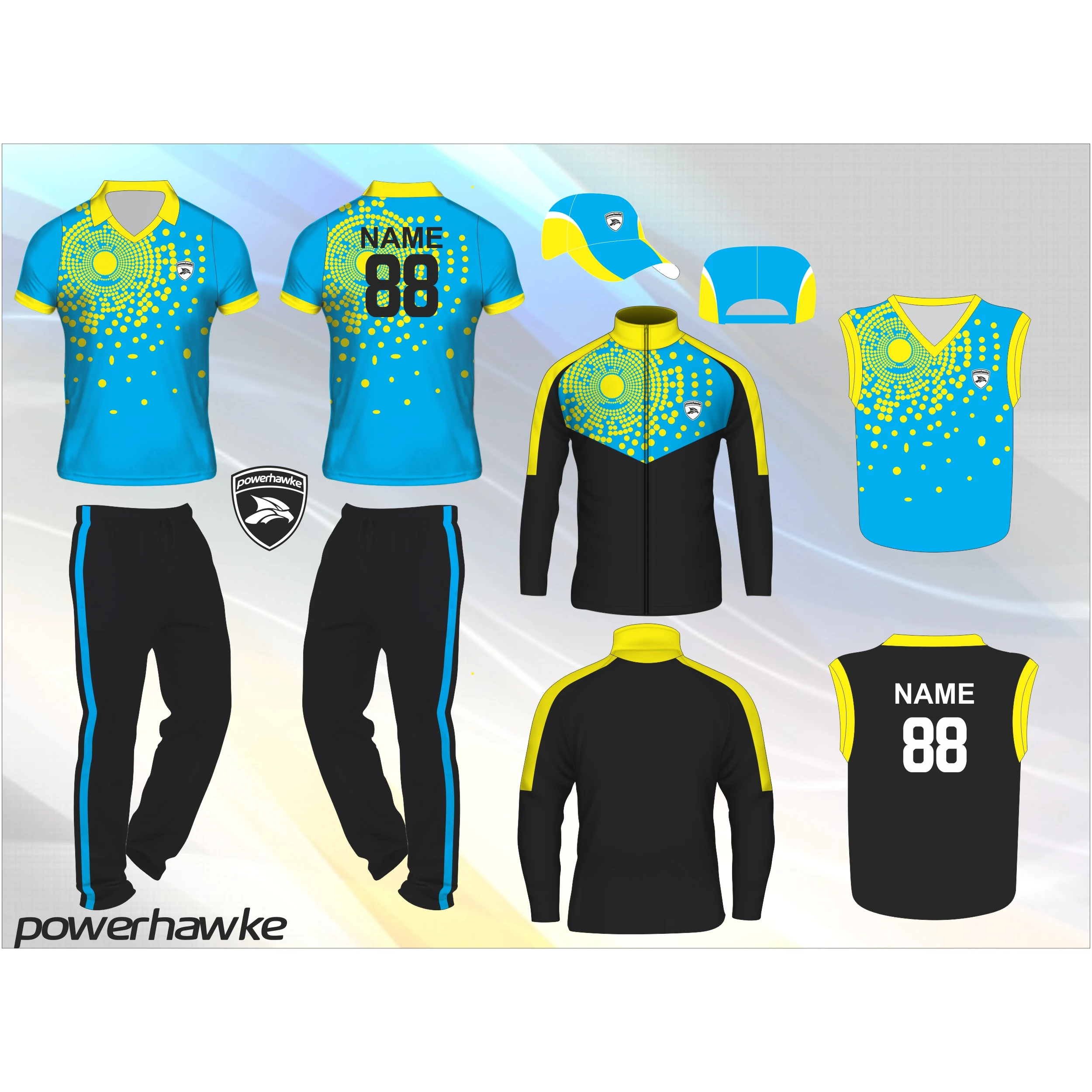 Customized Logo Team Name Formal Look Newly Designed Sports Cricket Jersey With Collar available in Different Colors
