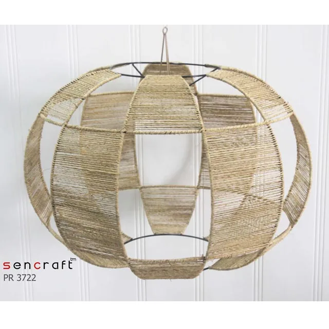 Bamboo Pendant Light Rattan Chandelier Lights with Handmade Woven shade Home Decoration Fixtures