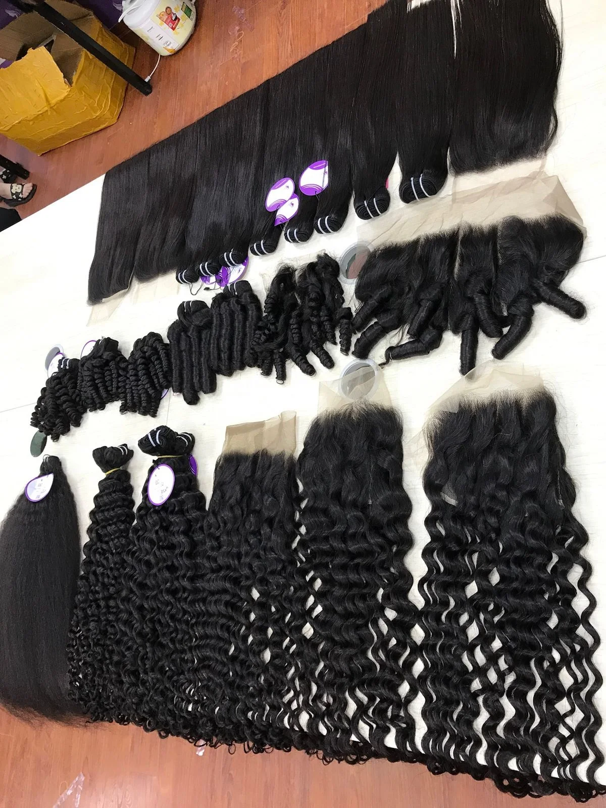Wholesale machine weft hair bundles Vietnamese human hair extensions raw hair customized length and textures