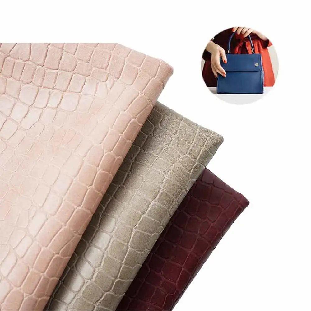 hot selling crocodile embossed faux leather waterproof for boots