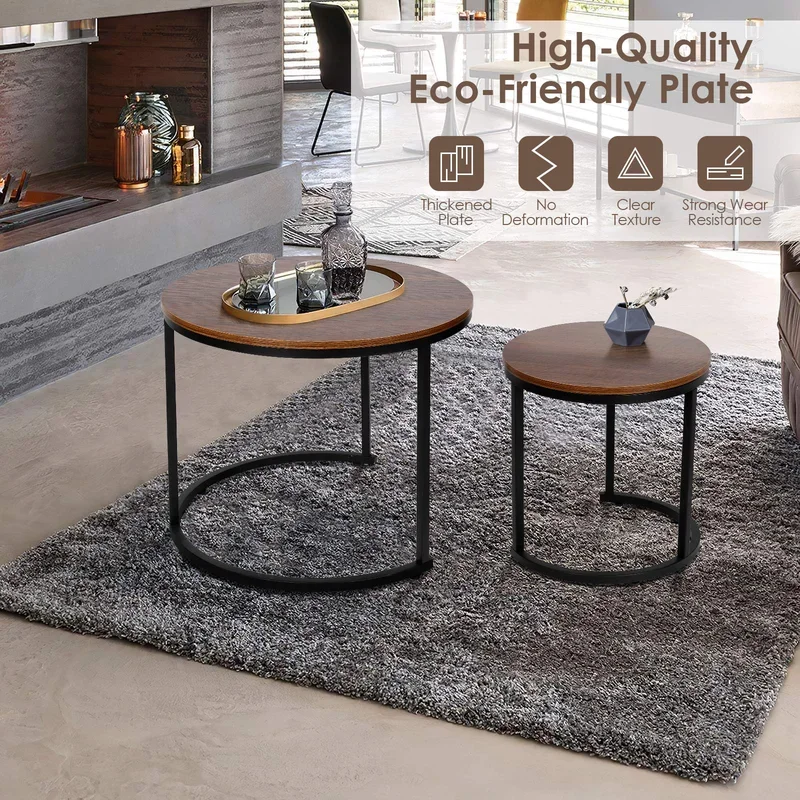 High Quality Indian Solid Wood Round Shape Coffee Table For Living Room Furniture Use Best Tea Table for Cafe