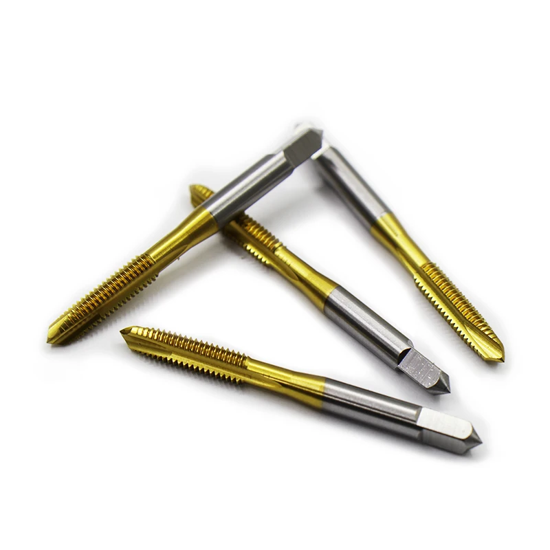 JIS  machine tap HSSE M35 Spiral Pointed  TiN Coating metal cutter cnc Machine Taps thread cutting tool M3-M10