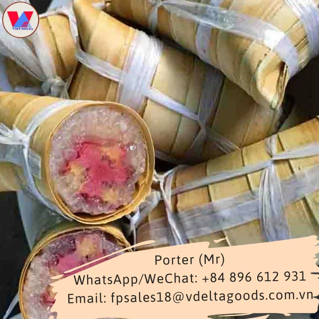 Frozen Vietnamese Export standard Delicious Coconut leaf cake with banana (banh la dua nhan chuoi) Holiday