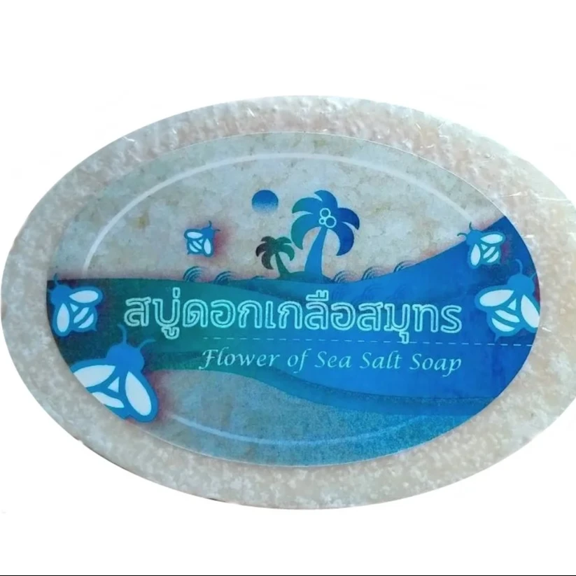 Flower of sea salt soap Organic soap bar handmade Product best of thailand 30g