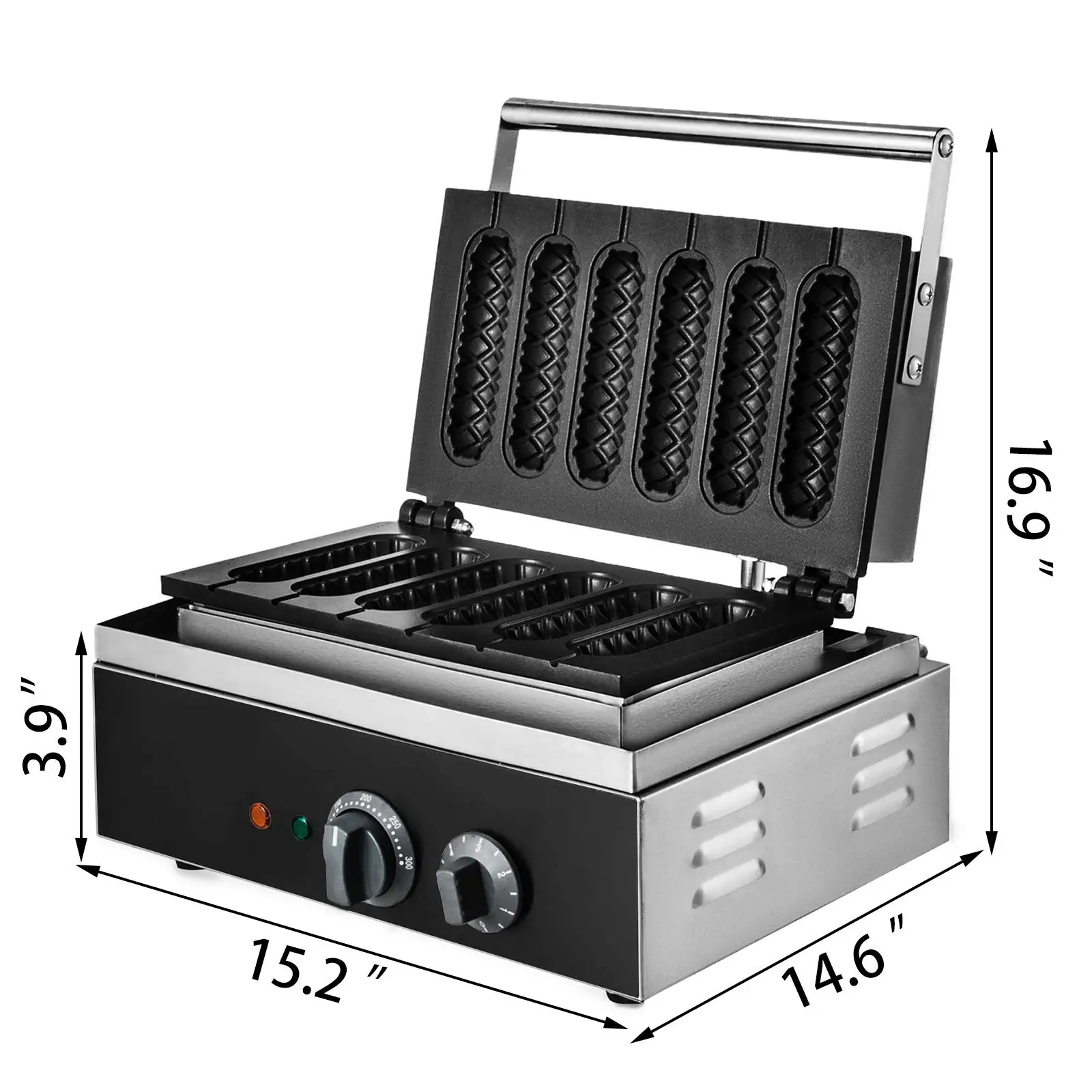 Коммерческий Электрический антипригарный вафельница в форме кукурузы для хот-догов машина изготовления вафель 5/6 ролл закусок ресторанная пекарня 220V использование магазине продуктов питания