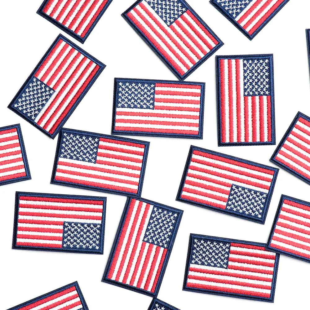 Wholesale Rate Premium Quality USA Flag Hand Made Competitive Price Newest Embroidery Patches BY TEPRA SPORTS