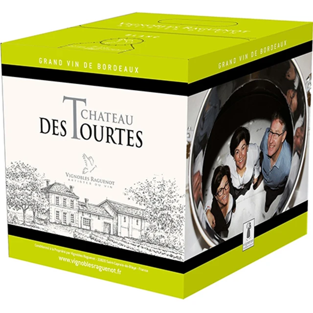 Chateau des Tourtes классическое французское белое вино 5L высококачественный Sauvignon Semillon сухой 14% спирт аперитив нагрудный мешок оптом