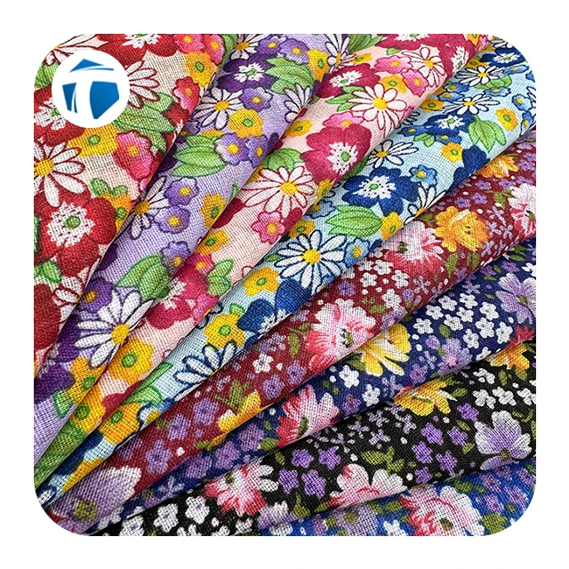 Изготовленная на заказ ткань с цветочным принтом 65/35 45*45 96*72 90gsm TC для рубашки карман