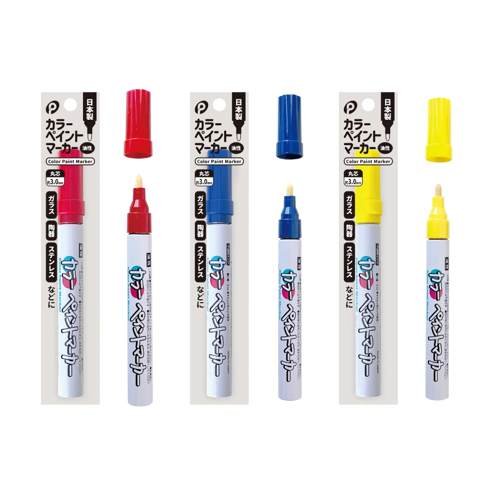 Highly Recommended Round Toe Brush Glass Ceramics Permanent Color Oil Paint Marker Black