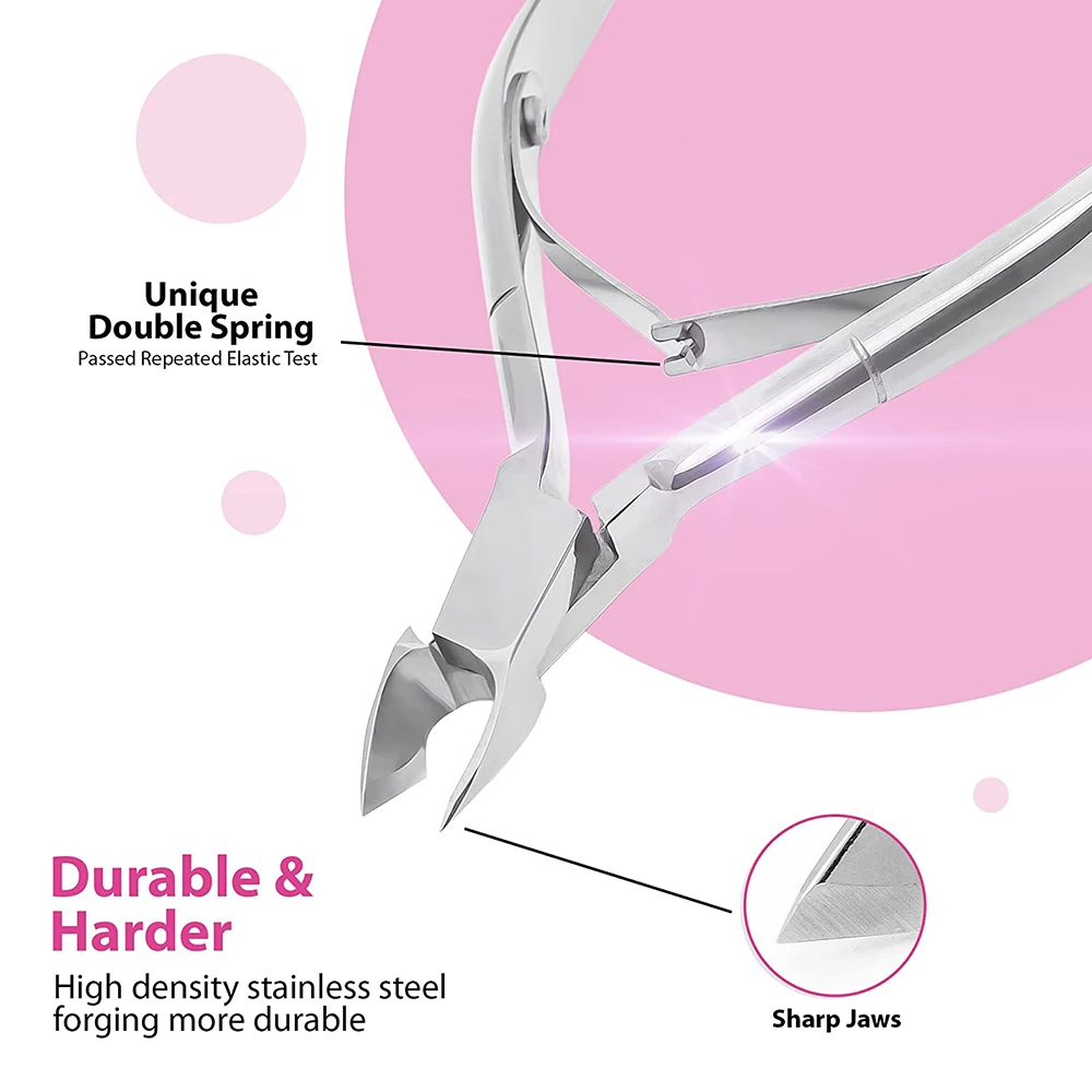Wholesale Cuticle Nail Nipper Mirror Finish Sharp Blade Nail Clipper Nail Nipper 3mm Tip For Thick And Ingrown Toenails Nipper