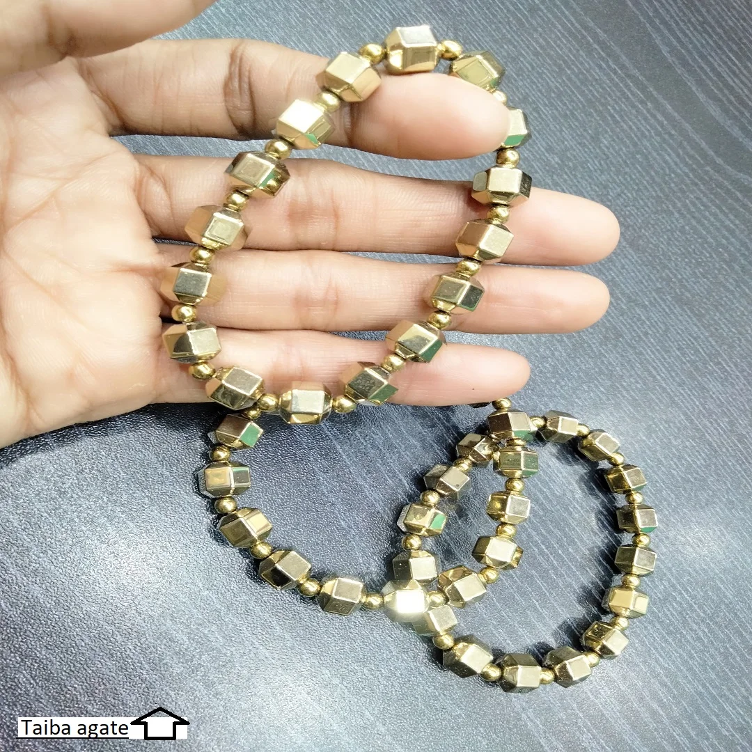 High quality natural pyrite bracelet:Reiki healing stone:money bracelet:gemstone bracelet:pyrite bead:crystal bangel:jewelry