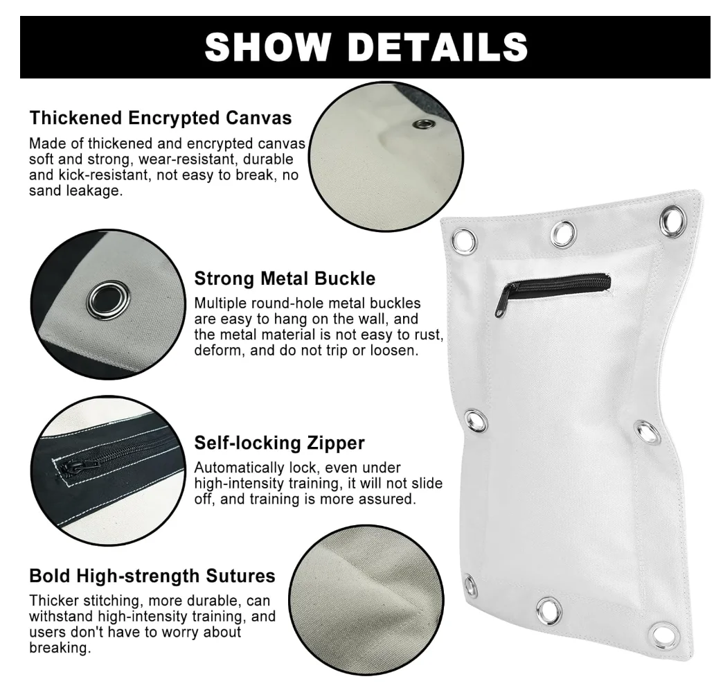 JIKE Canvas Wall Bag for Wing Chun Kung Fu Boxing Training Punch Bag Punch Bag Whipping Sand