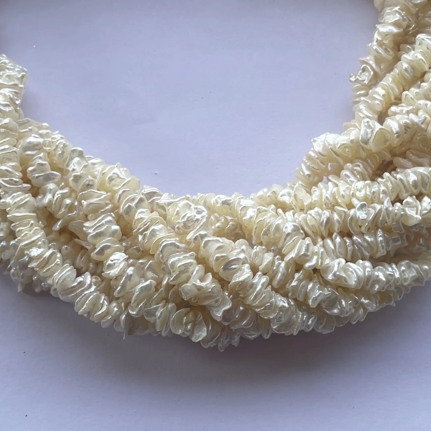 4-8mm Natural White Color Freshwater Pearl Stone Chips Beads Strand from Wholesale Supplier Cultured Pearls For Necklace Loose