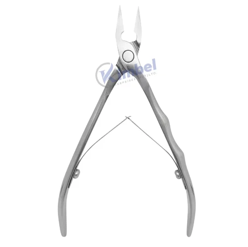 Hot Sale Professional Nail Cuticle Pliers Stainless Steel with Reinforced Double Spring and PP Plastic Handle Manicure Tool