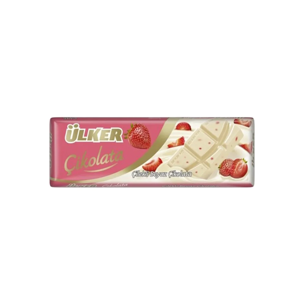 Ulker Strawberry White Chocolate Baton 30 gr All The Time Fresh Stock and New Date Wholesale From TURKEY