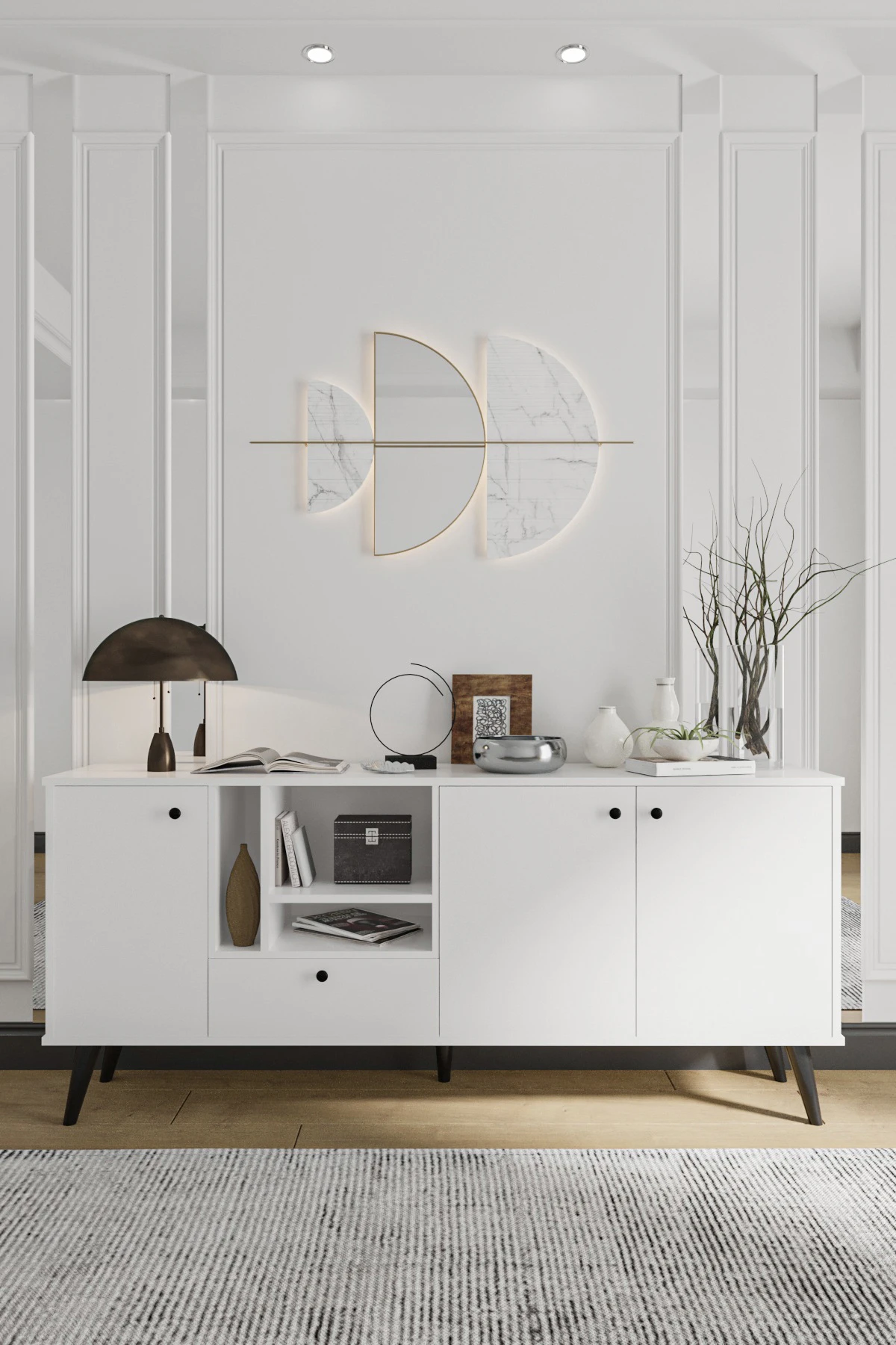 European Modern Console Table from Turkey Wooden Console Table With Storage for Living Room Kitchen Dining Room Furniture