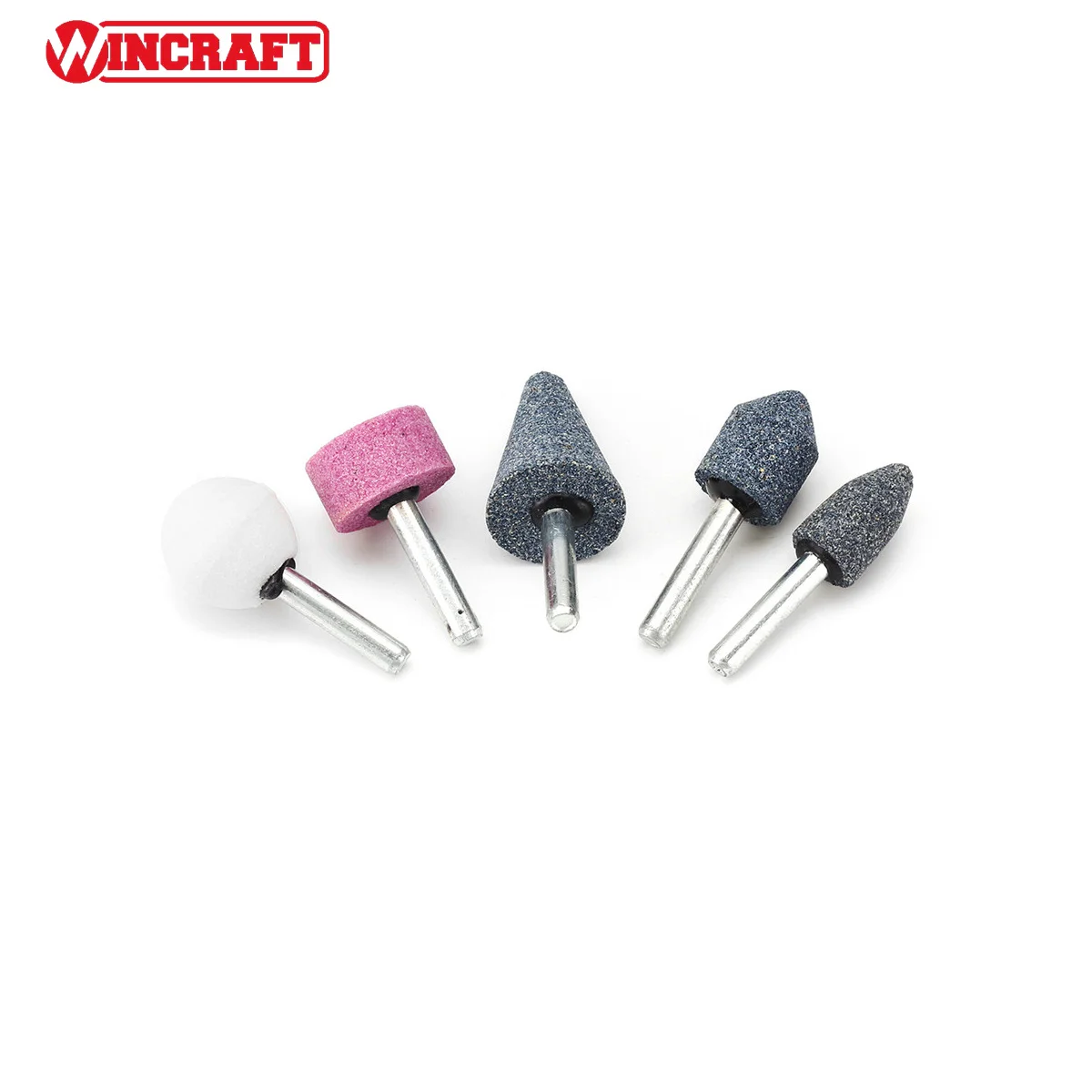 5pcs Abrasive Stone Points Set Grinding Wheel Polishing Head with 1/4-inch Shank
