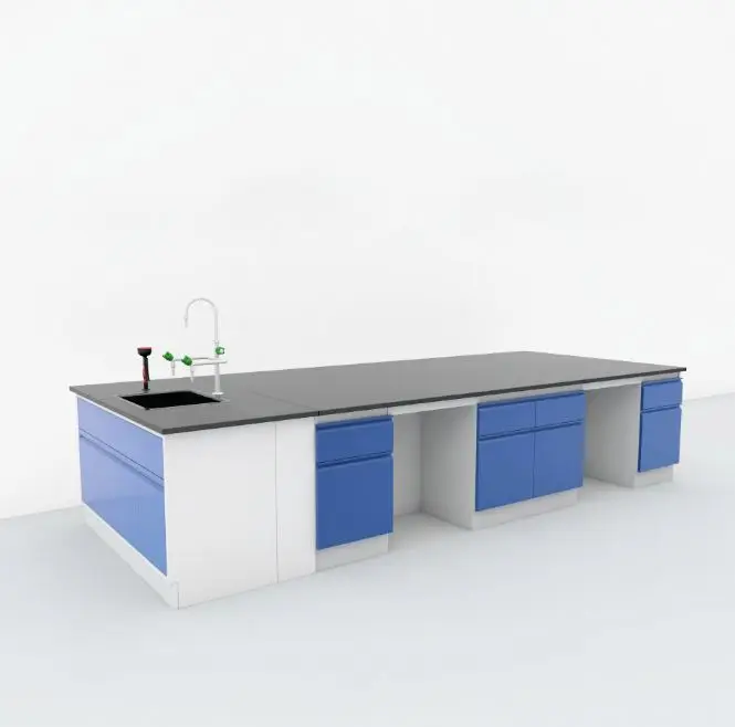 Industrial Style Metal Laboratory Workstation Furniture Iron Lab Table for Dental School Medical & Biology Applications