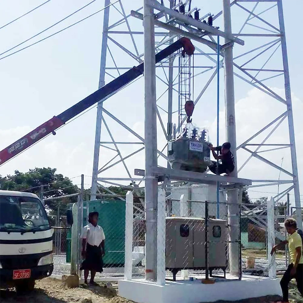 Manufacturer Supply Transformers 100kva 125kva 20kv to 400v Dyn11 Three Phase Oil Immersed Type Power Transformer