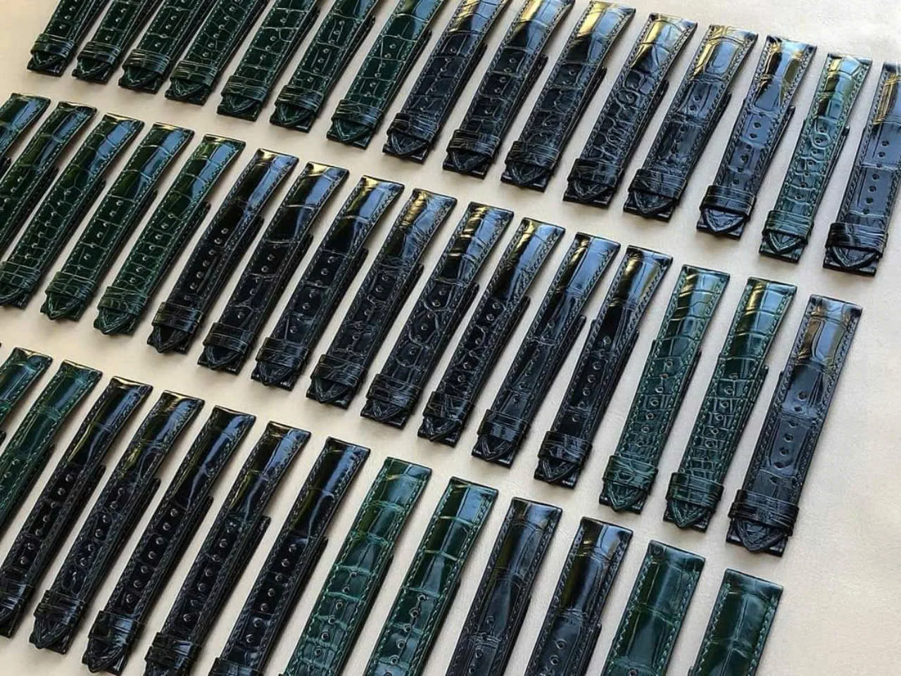 Luxury Handmade Alligator Leather Watch Straps 2024 Classic Reloj Smart Genuine Bands Size 20mm22mm