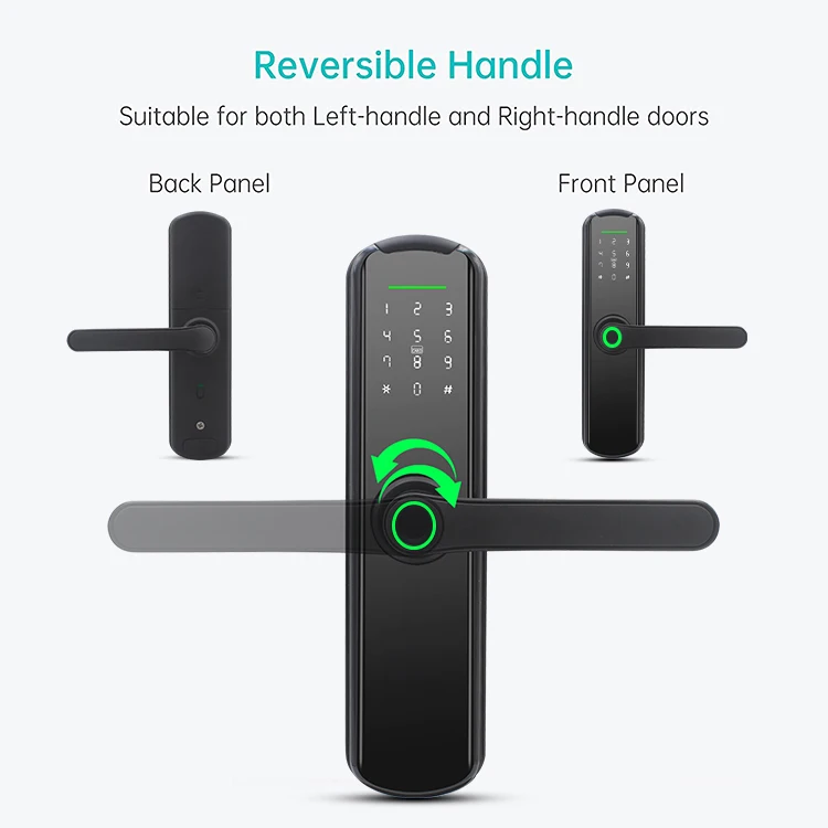 Navicat Tuya WIFI Fingerprint App Keyless Waterproof Voice Guide Sliding Digital Smart Lock For Home Hotel