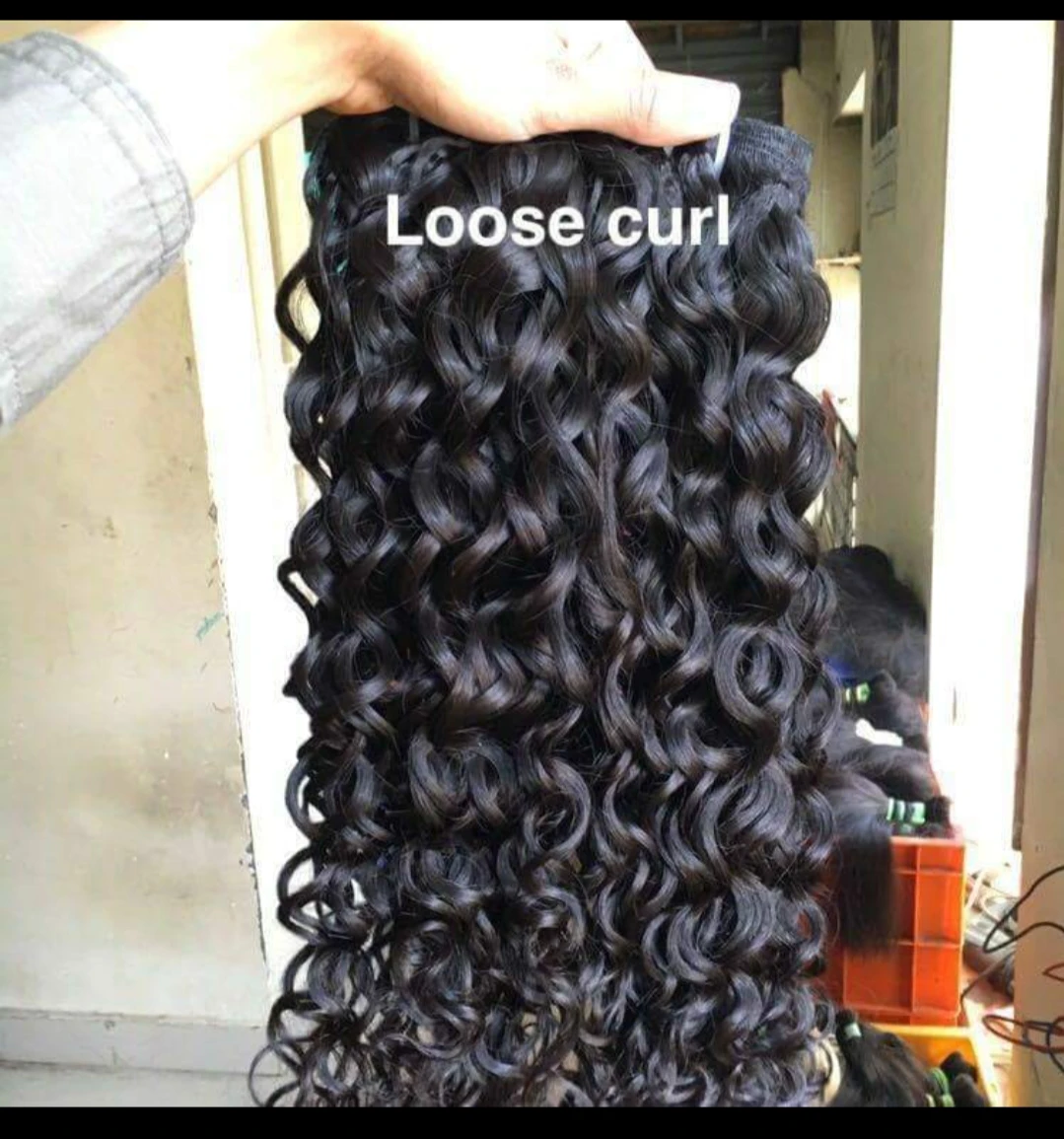 Raw Cuticle Aligned Indian Human Hair Silky Natural Curly Hair And You Can Easily Wash It At Wholesale Price