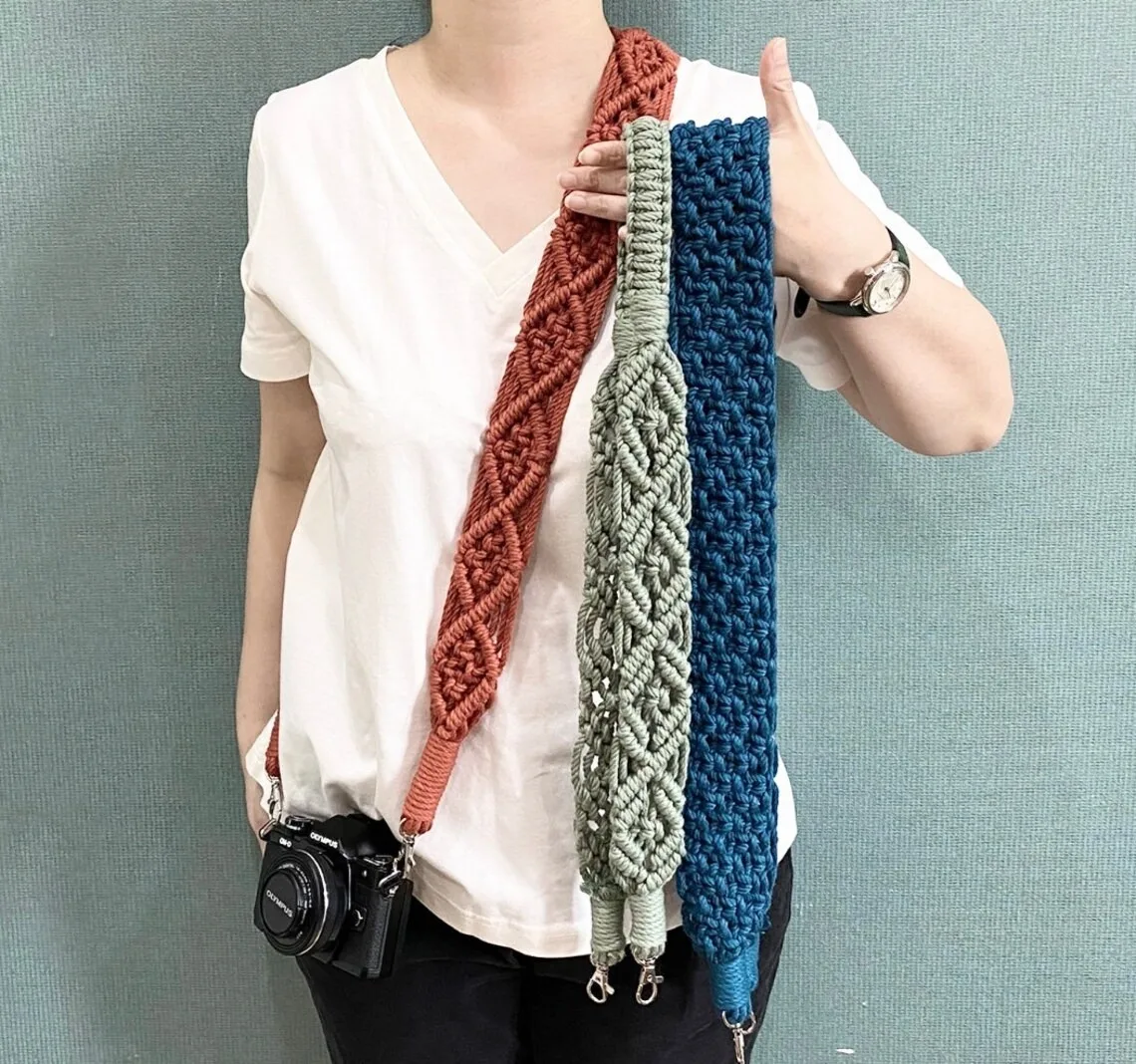 Bohemian Style Hand-woven Macrame Camera Shoulder Strap at Wholesale Price Buy Online from Isar International LLP
