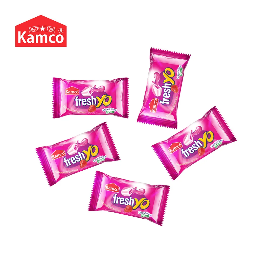 Export Quality Fresh Yo Strawberry Center Filled Chewing Gum