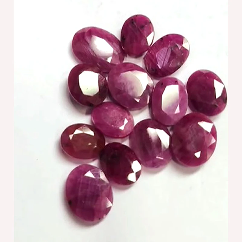 13 pcs Of Natural Ruby 10-14mm Oval facet 65 cts lot Iroc Sales High Quality Ruby Loose Gemstone for jewellery making