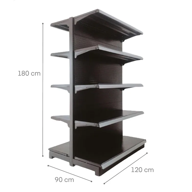 XINGYE FABRICA CENTRO DOBLE DE GONDOLAS SUPERMARKET GONDOLA DOUBLE STANDARD SIZE