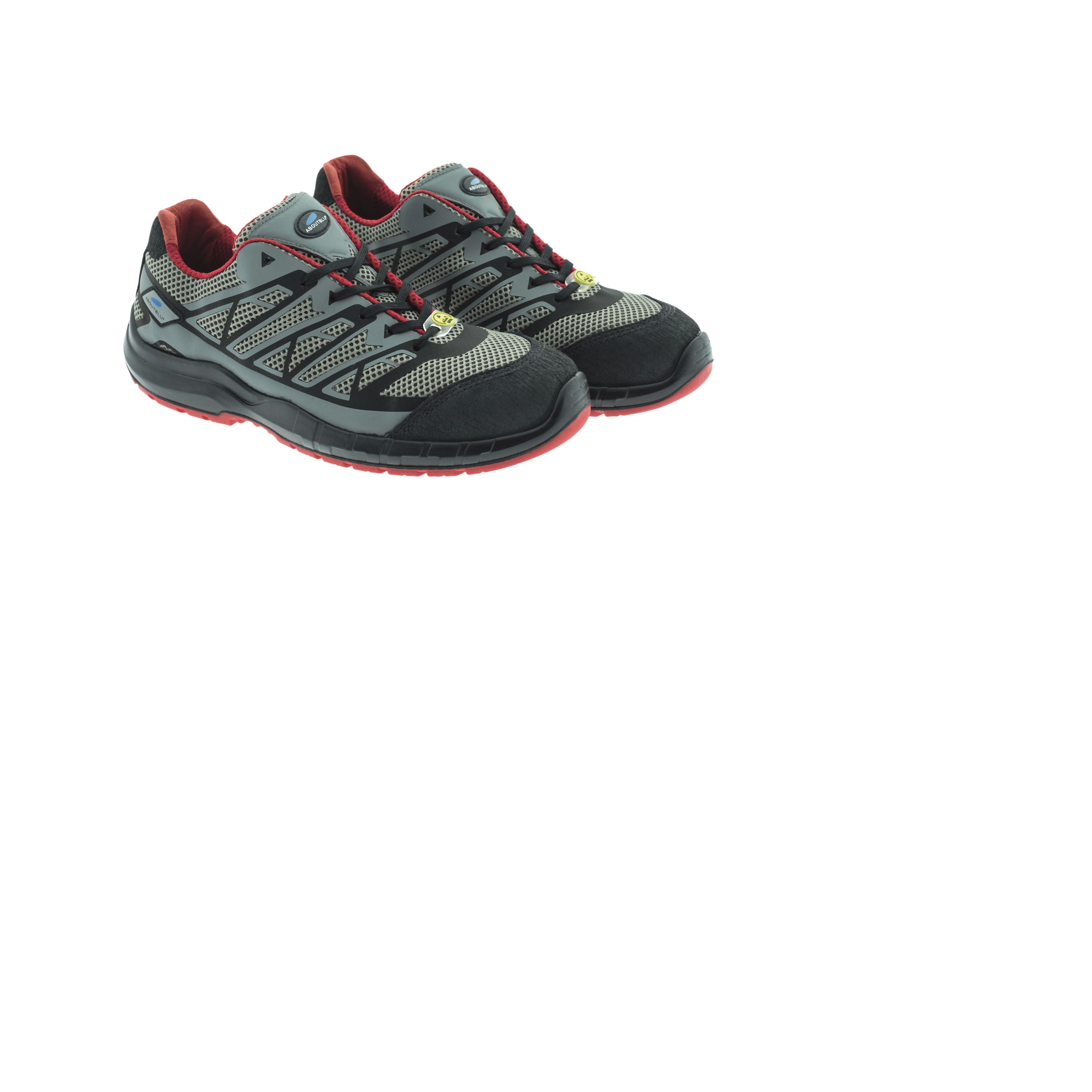 For men grey red PU TPU sole fabric upper scuffcap S1P Italian High Quality Safety Shoe