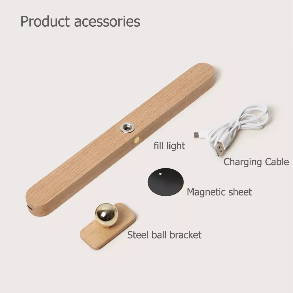 180 degree Rotate Led Indoor Wall Lamps Wooden Mirror Bathroom Light Fixture Vanity Make Up Light