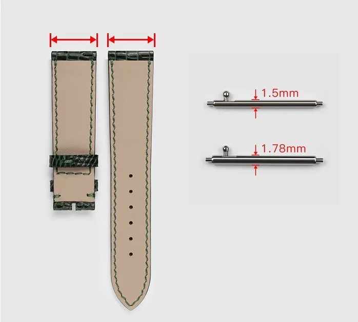 1.5MM 316L Quick Release Spring Bar with 2 Catches for Mechanical Watches Smart Watch Strap
