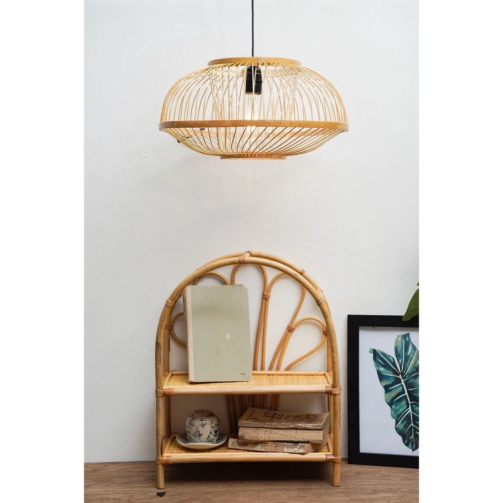 Fashionable Type Style Living Room Modern Furniture bookshelves 2 Tier Rattan Bookshelf Made In Vietnam