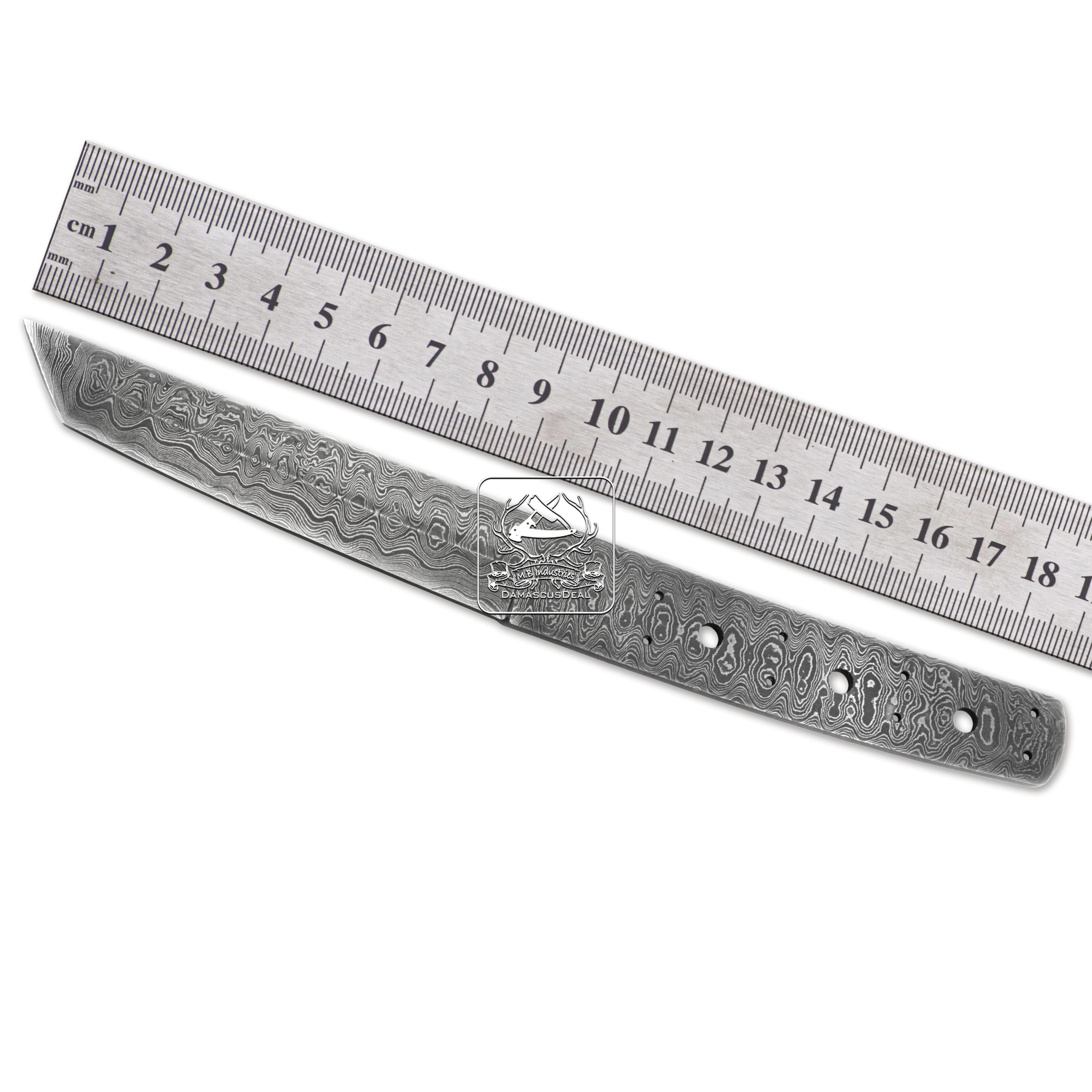 Damascus Steel Knife Blade Blanks DD-Tanto-1205a Handmade Tanto Knife Best Outdoor Bushcraft 192 Layers Twist Ladder Raindrop