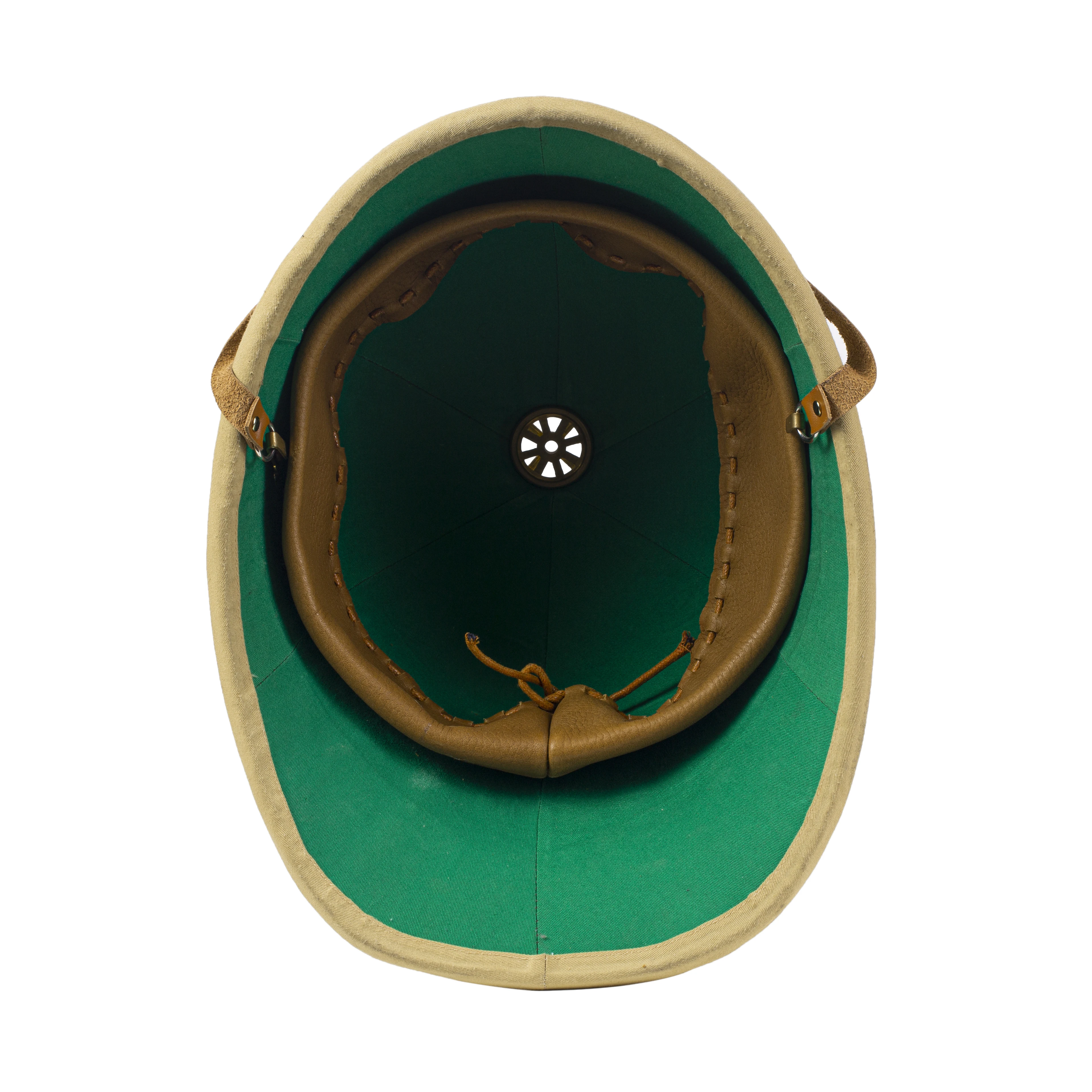 BRITISH HOME SERVICE PITH HELMET IN KHAKI COLOUR WITH A SHORT SPIKE ON TOP