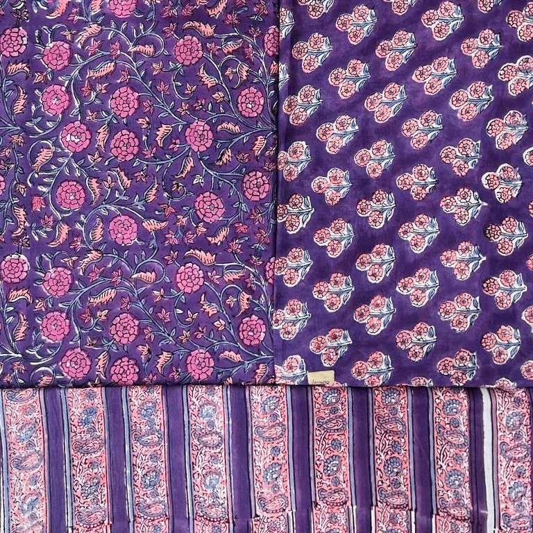 Hand block printed 100% cotton Pure soft feel cotton Floral Geometric fabric by the Yard at factory rate Supplier H-32
