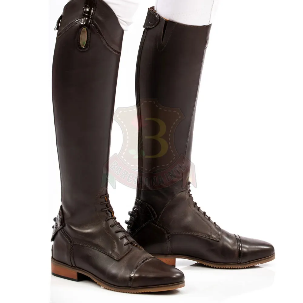 Высококачественные кожаные ботинки для верховой езды, Водонепроницаемые кожаные ботинки для верховой езды с индивидуальным логотипом