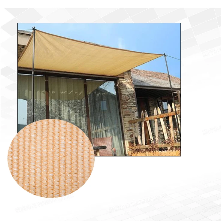 Polypropylene Knitted Shade  Plastic Shade Cloth Clip Sretractable Sun Shade Netting